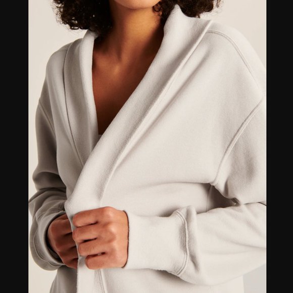 NWT Abercrombie & Fitch - Open-Front Fleece Cardigan - Picture 5 of 14